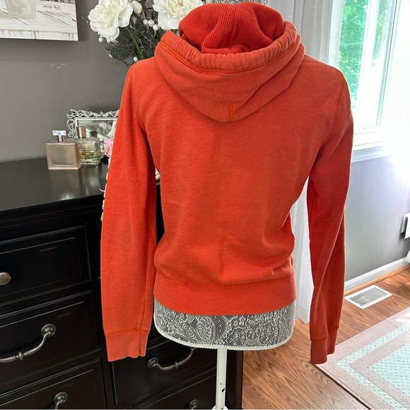 Y2K Hollister HCO Full-Zip Hoodie Orange Chenille Logo Size L - Picture 8 of 16